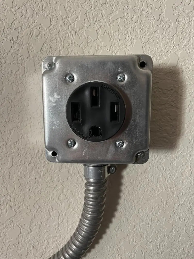 NEMA 14-50 outlet installed for Smart Home Electrical in Woodfin